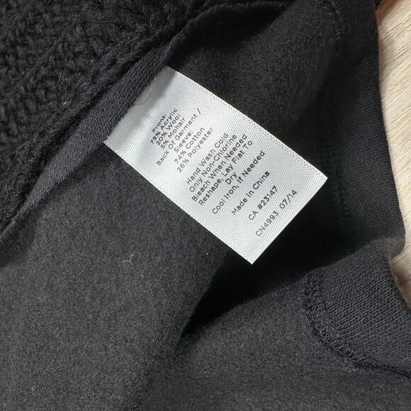 Talbots Open Front Drape Collar Knit Wool Blend Office Cozy Cardigan Sweater XL - Picture 7 of 12